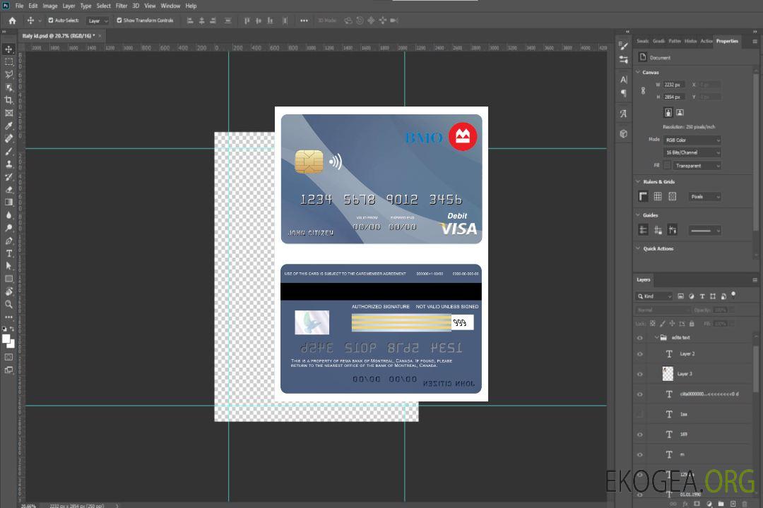 Carte visa bancaire Canada Montréal template Carte visa bancaire Canada Montréal template